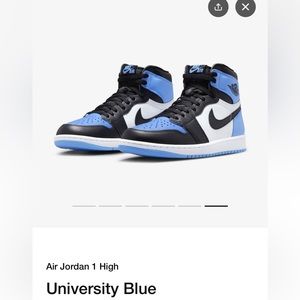 AIR JORDAN 1 RETRO HIGH OG size 5.5 men’s and 7 women’s in University Blue